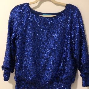 Alice & Olivia Sequin top